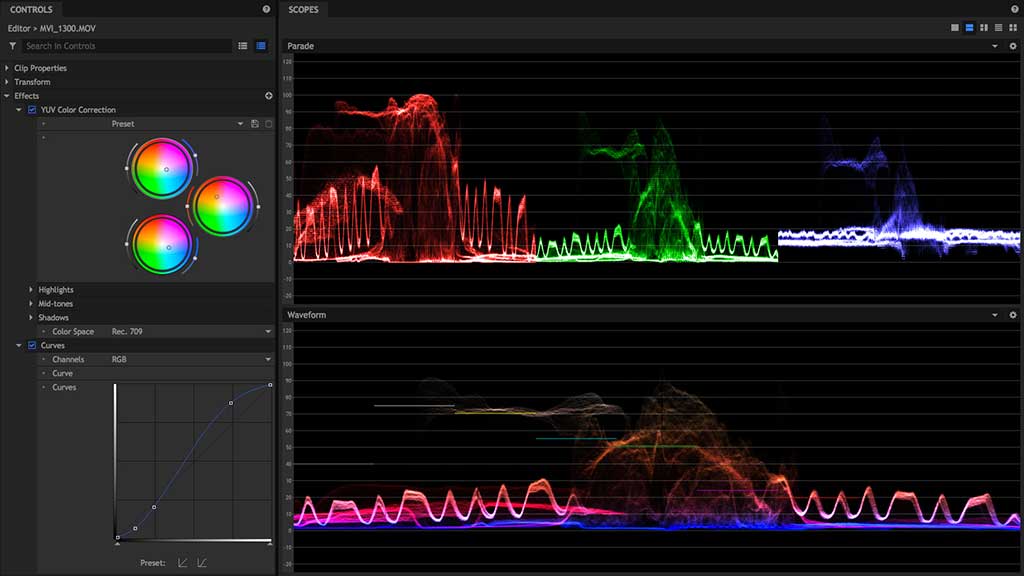 edit audio with hitfilm pro