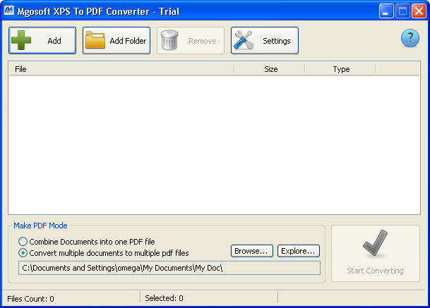 converting from xps to pdf