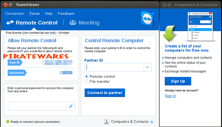 how to use teamviewer to connect to a friends pc