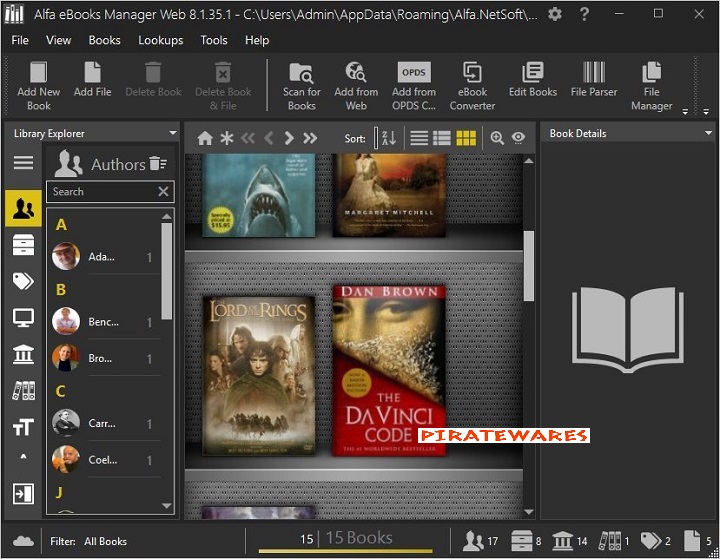 alfa ebooks manager professional