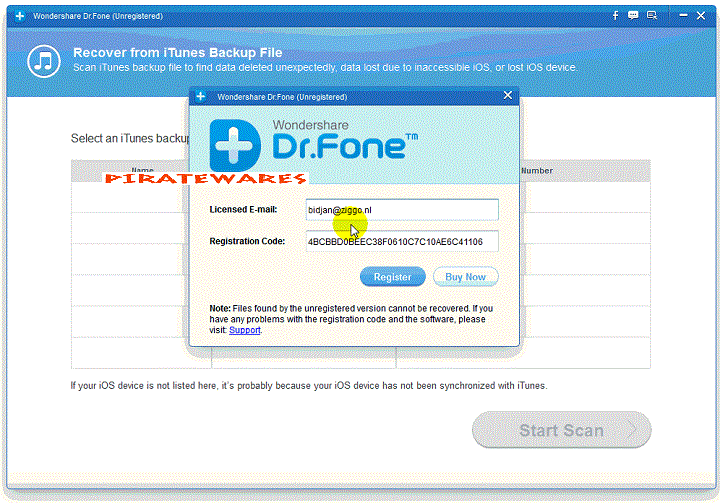 dr fone registration key